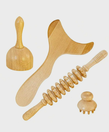 Master Sculpt 4-en-1 – Kit Profesional de Maderoterapia y Drenaje Linfático